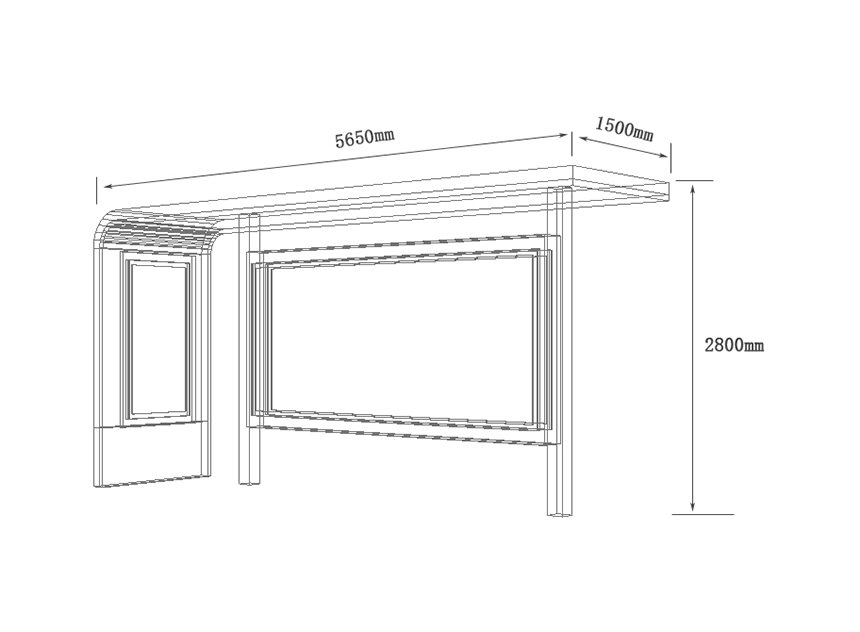 簡(jiǎn)易公交站臺設計定制