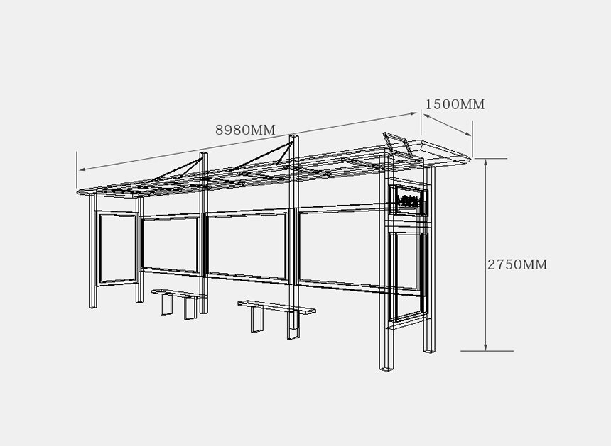 農村簡(jiǎn)易候車(chē)亭設計制作