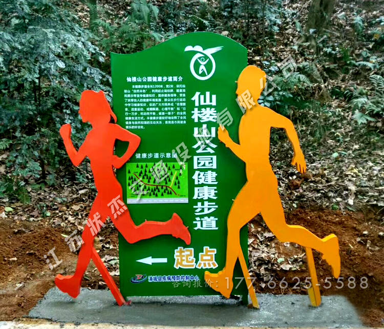 公園健康步道起點(diǎn)導向牌