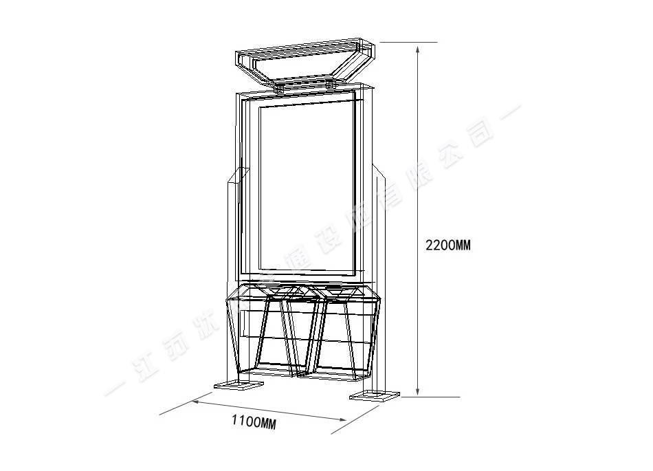 廣告垃圾箱尺寸圖