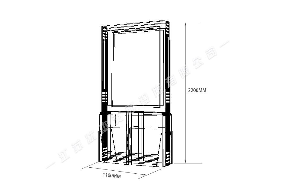 垃圾箱廣告燈箱尺寸圖